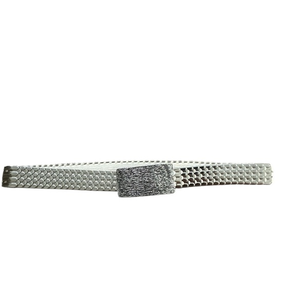 Vintage Silver Stretch Belt Renaissance Metallic Waist Cinch sz S/M - Picture 2 of 5